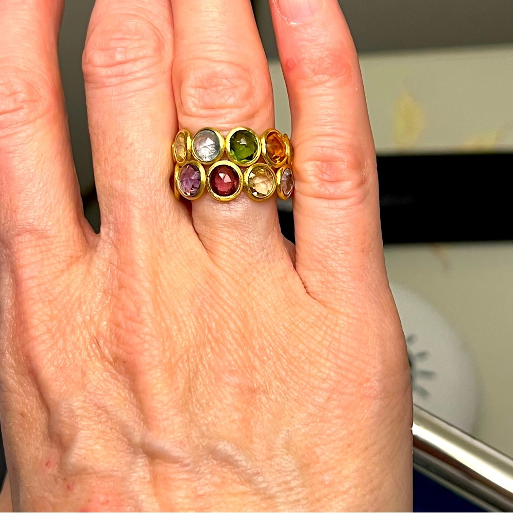 18k gold Marco Bicego gemstone ring size 7